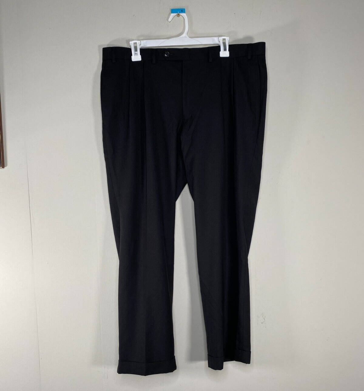 Lauren Ralph Lauren Black Pleated Dress Pants for Men 38x29 Mid Rise Office Wear