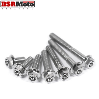 M5 Titanium Hex Flange Bolts Screws 10-40 x 0.8 mm