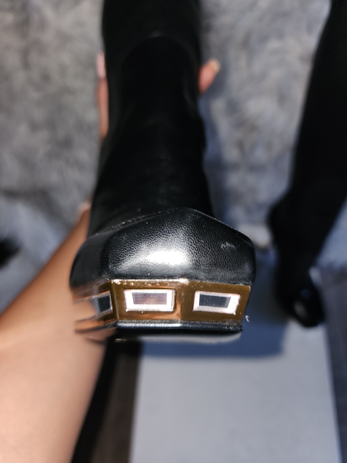 Stivali Yves Saint Laurent tacco vetro altezza ginocchio 38 5