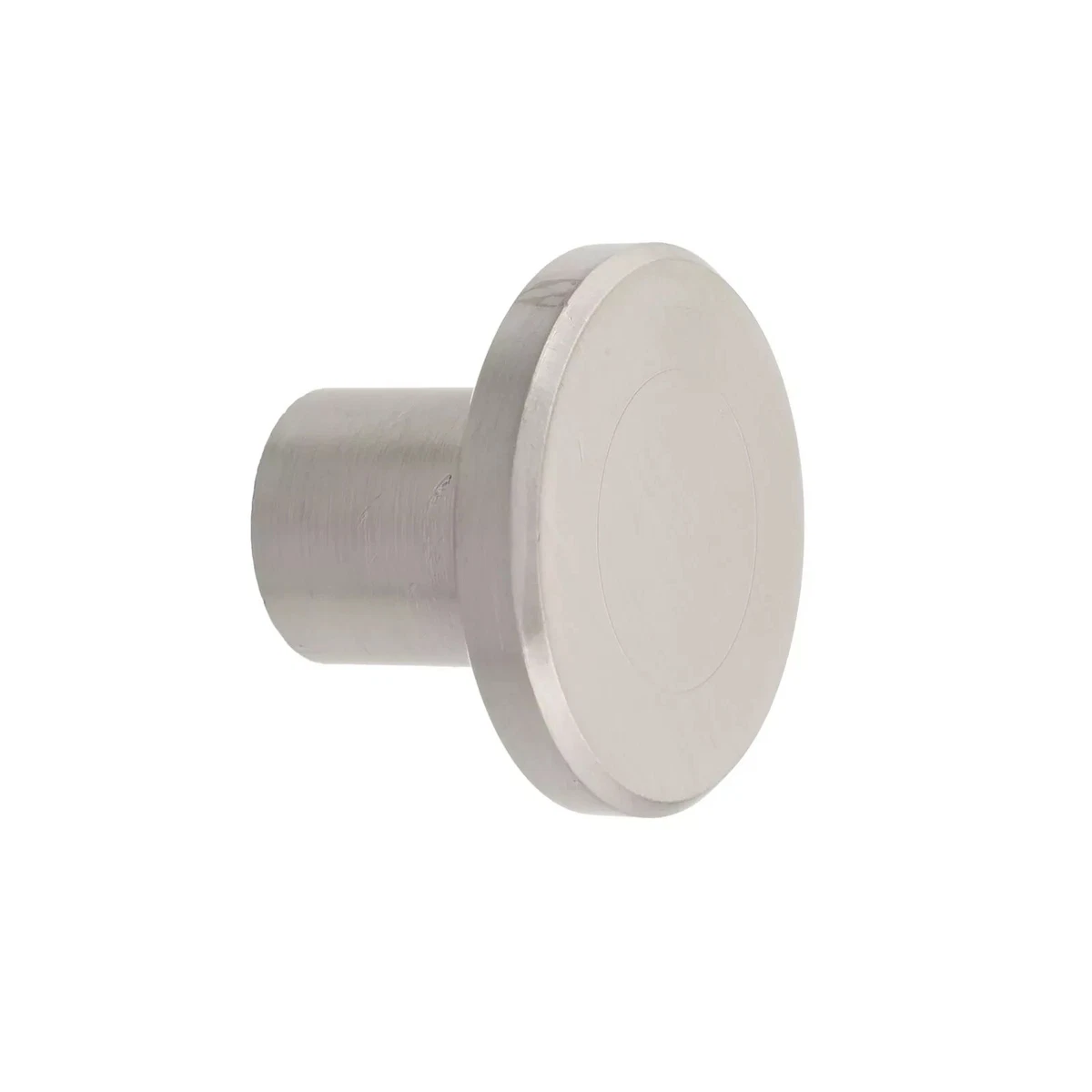 2x Lane ROUND KNOB 30mm +50mm Snap Off Screws, Brushed Nickel Finish