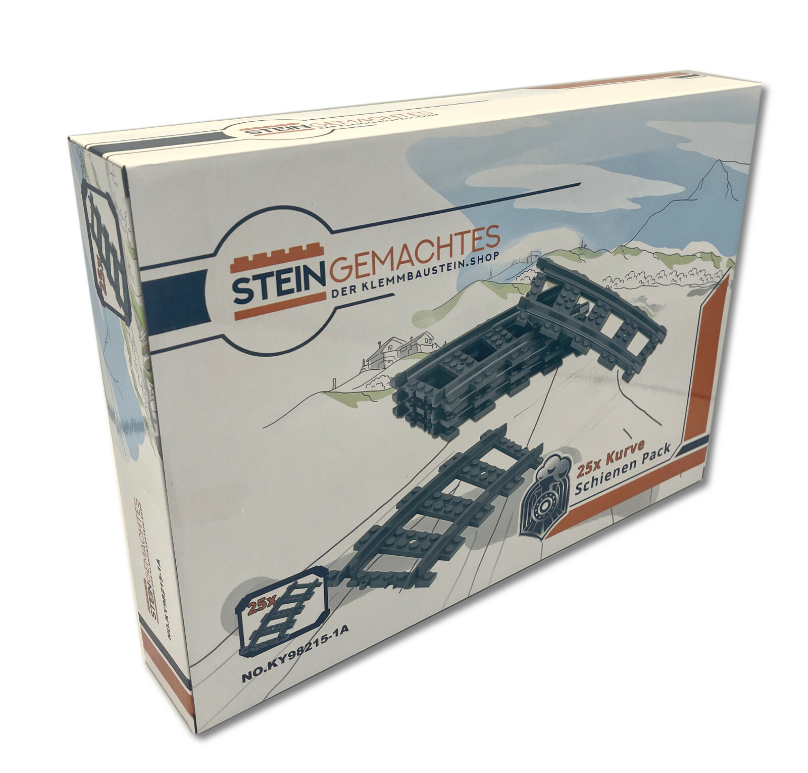 Thumbnail - Kazi Ky98215-1a Train Track Schienen-set 25 Kurven Eisenbahn