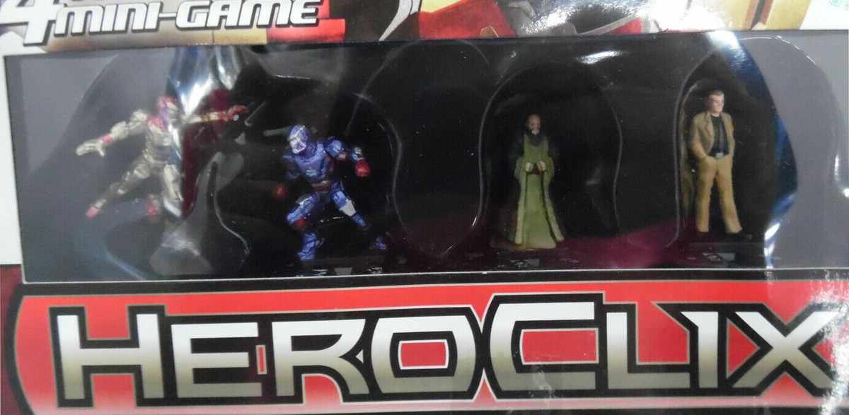 Heroclix Iron Man 3 Movie 4 Figure Mini Game Marvel Sealed