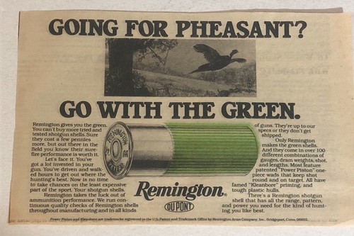 1980s Remington Green Shells Vintage Print Ad pa27 | eBay