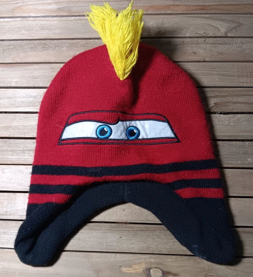 Gorro Lightning McQueen Disney Cars la película clima frío niño Mohawk Foto 2 de 4