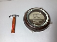 Sudberry House Ashtray/Needlework Coaster 5  , Hammer Cigarette Lighter 3.5  Vtg