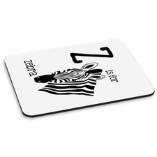 Lettre Z Est Pour Zèbre Tapis De Souris PC Ordinateur - Alphabet Animal Safari