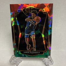 2020-21 Select premier level Red White Green cracked ice Jaden McDaniels Rookie