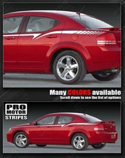 Dodge Avenger Body Line Strobe Side Stripes Decals 2008 2009 2010 Pro Motor
