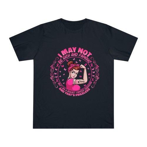 Personalised I'm not be rich but I'm cancer survivor is priceless, Custom Text T - Picture 4 of 7