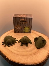 camuflaje verde fibra de carbono geocaché conjunto de ratón rana y araña super resistente