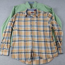 IZOD Shirt Mens Large Business Casual Pocket Button Up Long Sleeve Lot of 2