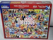 White Mountain Jigsaw Puzzle THE 1990'S 1000 pc 90s FACTORY SEALED bag Open box.