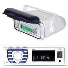 Pyle PLRMR23BTW Marine Boat AM FM SD USB Player Aux Radio PLMRCW3 Housing