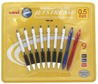 Jetstream New Roller Ball Pen 0.5 mm Uni Mitsubishi Pencil 9 PCS