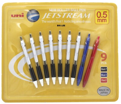 Jetstream New Roller Ball Pen 0.5 mm Uni Mitsubishi Pencil 9 PCS