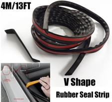 13ft Universal V Type Car Door Glass Edge Window Rubber Seal Strip Weatherstrip