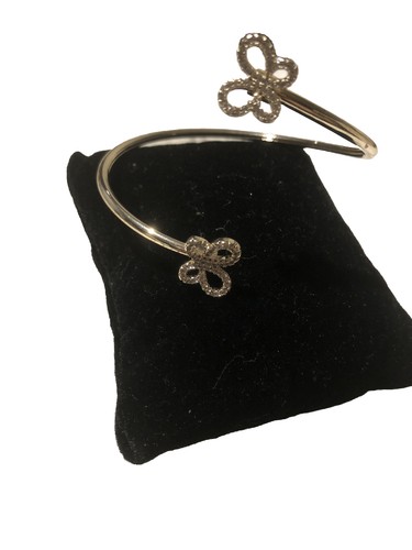 Mariposa Oro Laminado Pulcera Adjustable 18k Gold Plated Bangle Butterfly - Picture 2 of 2