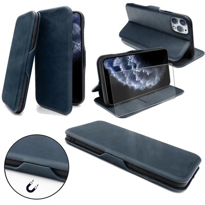 Schutzhülle Klapp Tasche Handy Hülle Flip Book Cover Etui 9H Glas Schutzfolie
