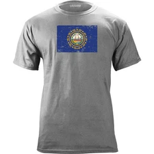 New Hampshire State Flag Distressed T-Shirt