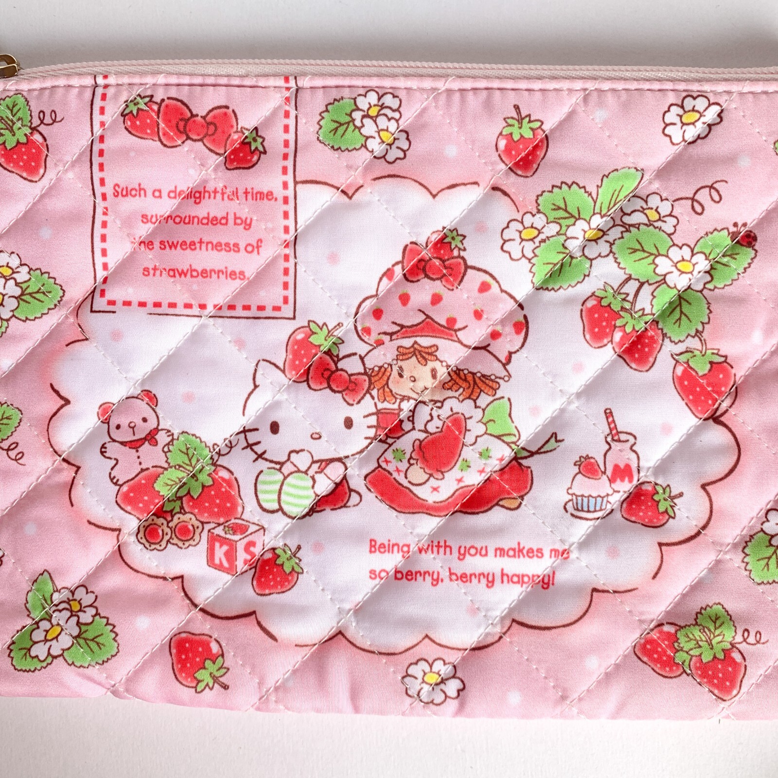 Sanrio Strawberry Shortcake Hello Kitty Collaboration T-shirt 90cm Pink  Ribbon