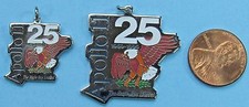 NASA pair CHARM PENDANT '94 vtg APOLLO 11 - 25th Anniversary Neil Armstrong
