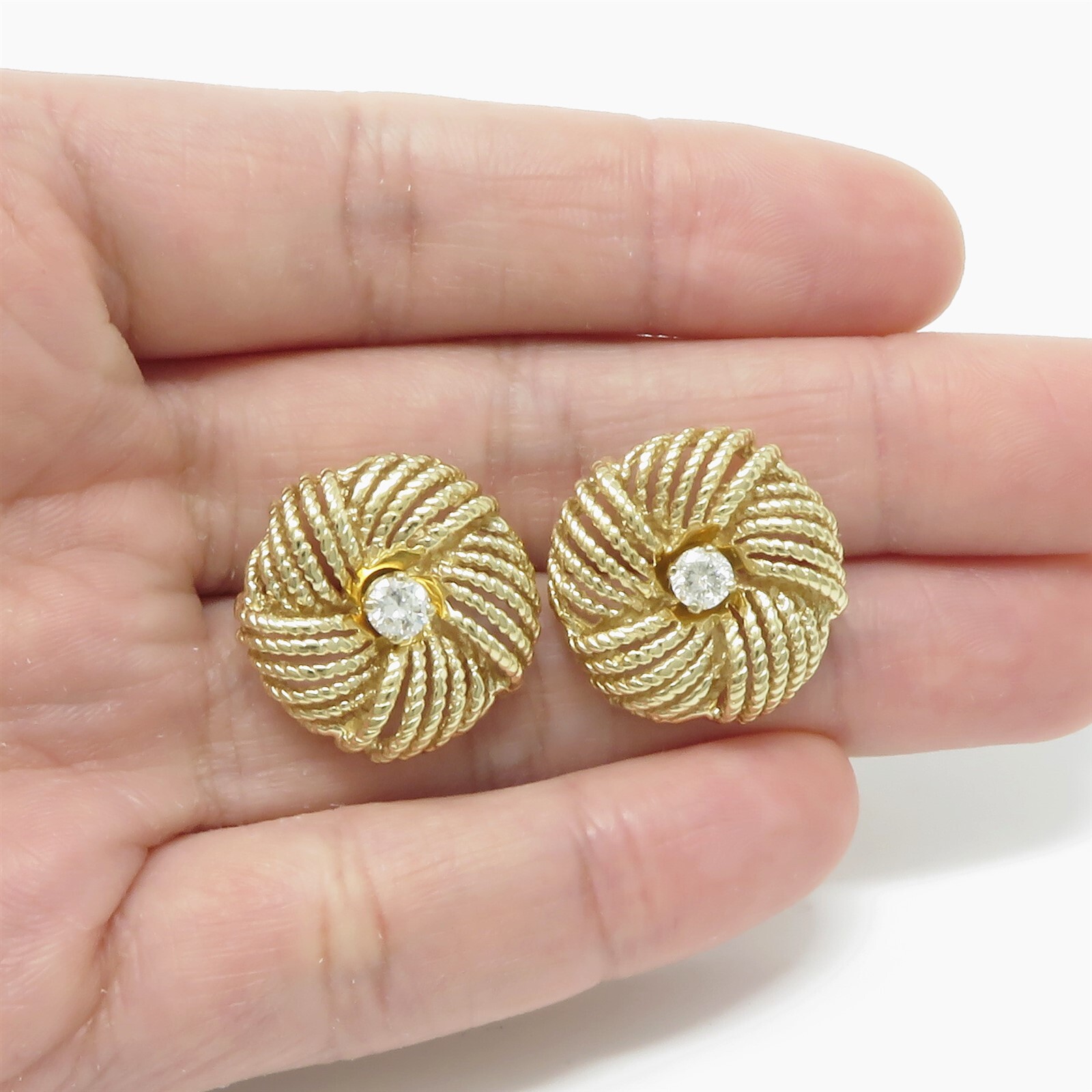 NYJEWEL 14k Yellow Gold Diamond Jacket Stud Earri… - image 7