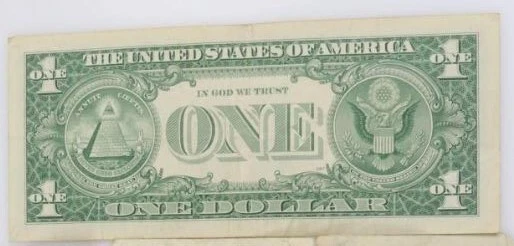 БАНКНОТА НОМИНАЛОМ 1 ДОЛЛАР 1957 ГОДА СЕРЕБРЯНЫЙ СЕРТИФИКАТ СИНЯЯ ПЕЧАТЬ - Изображение 2 из 2