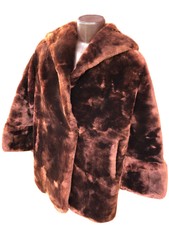 Vintage Real Lamb Sheepskin Women's Coat By Martins Of London Size Approx 12/14