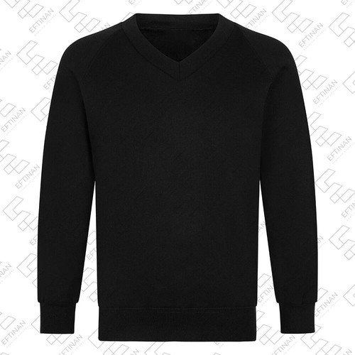 Kids Unisex V-Neck School Sweatshirt – Premium Quality, Raglan Sleeves, UK Sizes - Picture 2 of 43