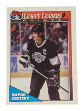 1991-92 Topps Hockey League Leaders Points Wayne Gretzky #257 Los Angeles Kings
