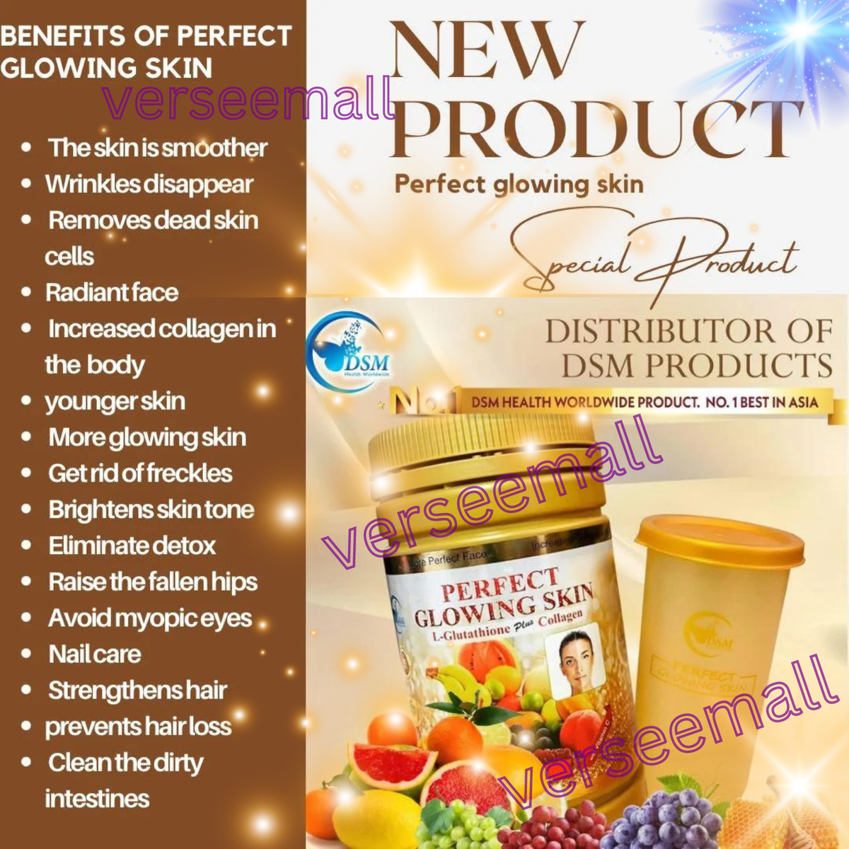 Perfect Glowing Skin L-Glutathione Plus Collagen Whitening + 2 GIFTS + FREE  SHIP | eBay