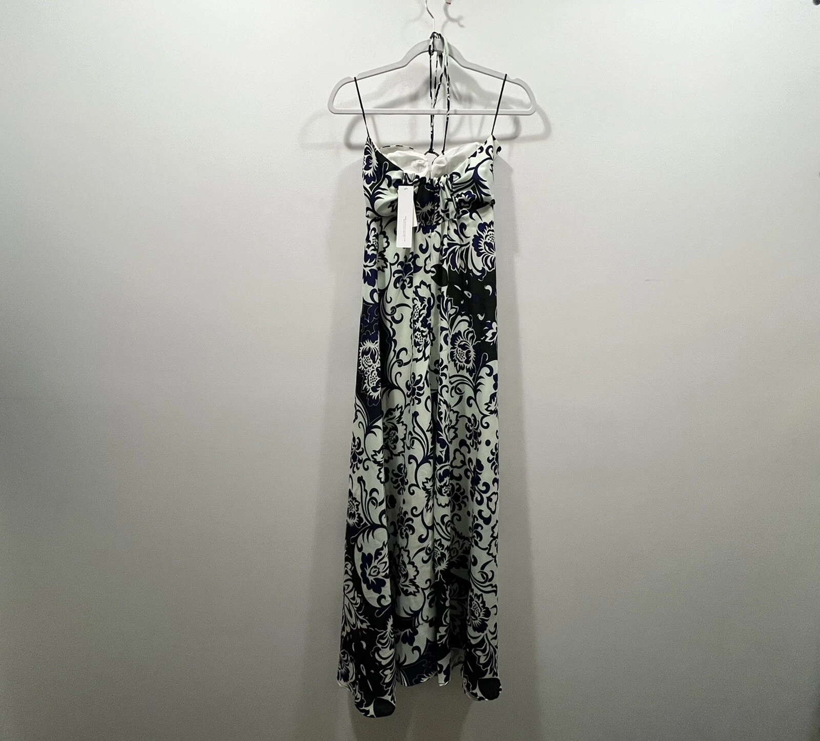 PALM ANGELS Maxi abito nuovo con etichetta ANTHROPOLOGIE DELFI Halter