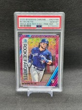 Bo Bichette 2020 Bowman Chrome ROY Favorites  #ROYF-BB RC Pink /199 PSA 10 POP 4