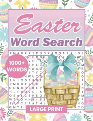 Easter Word Search Large Print: Easter Word Find Puzzle Book for Adults, Teens a