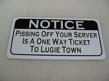 Funny Restaurant Bar Pool Hall Man Cave Metal Sign 4 Bartender Waiter Server