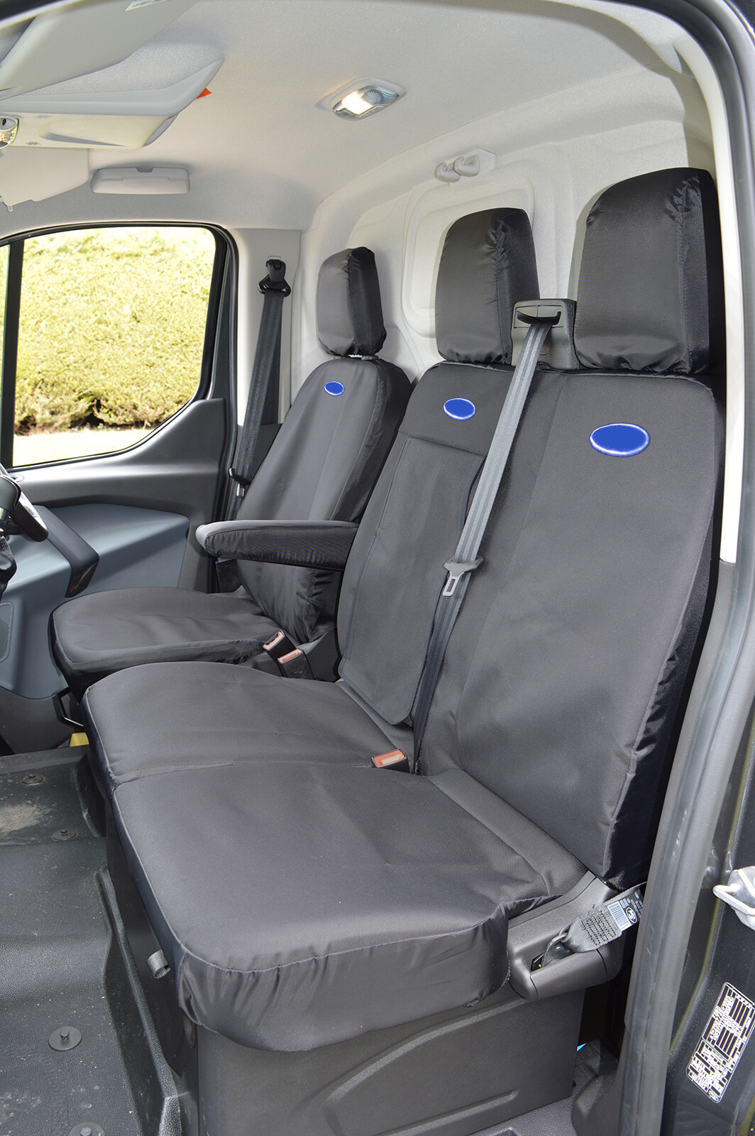 Ford Transit Custom Black Tailored Heavy Duty Van Seat Covers With