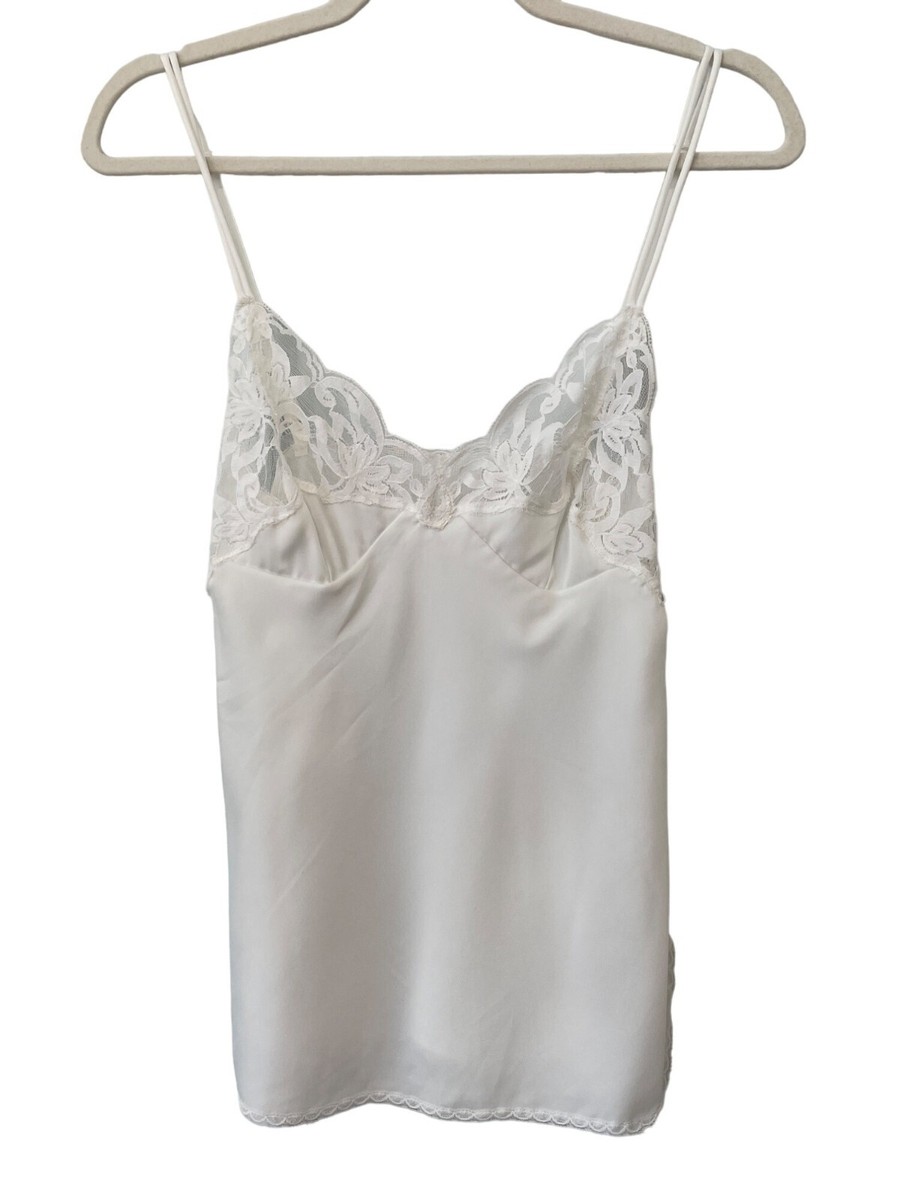 Vintage 60s Vassarette Lace Trim Camisole Top Size XS 34