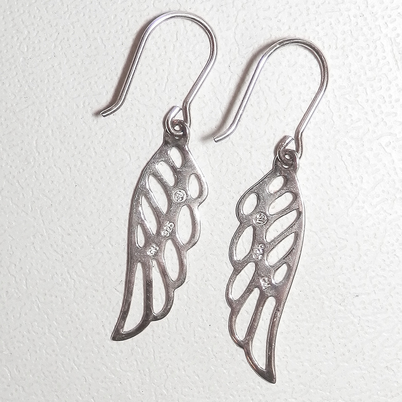 Solid STERLING SILVER 925 ANGEL WINGS BEAUTIFUL D… - image 3