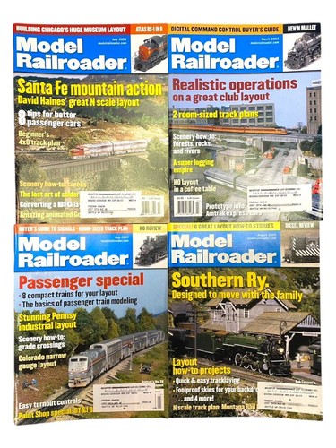 Lot of 4 Model Railroader Magazines - 2003 (Track Plans, Layouts ...