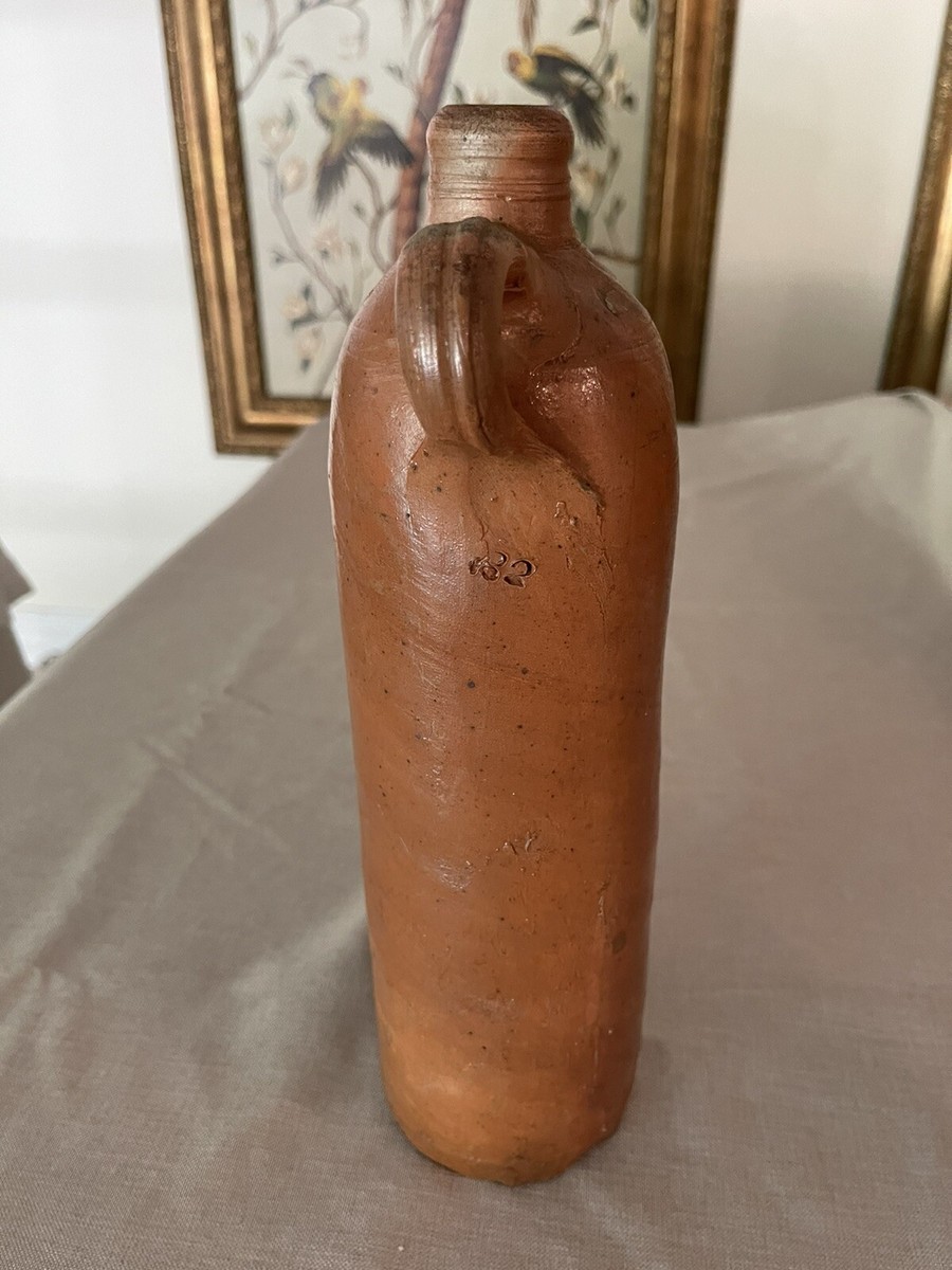 Antique Victoria Brunnen German Water Bottle/Stone Gin clay