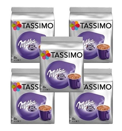 5 X Packs Tassimo Milka Chocolate Caliente T Discos Cápsulas - 40 Bebidas |  eBay