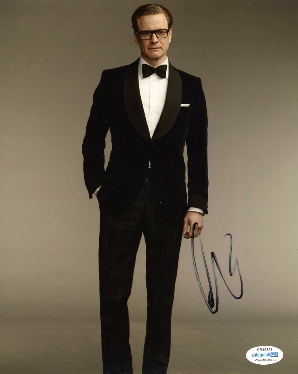 Colin Firth Kingsman Autographed Signed 8x10 Photo ACOA COA UK