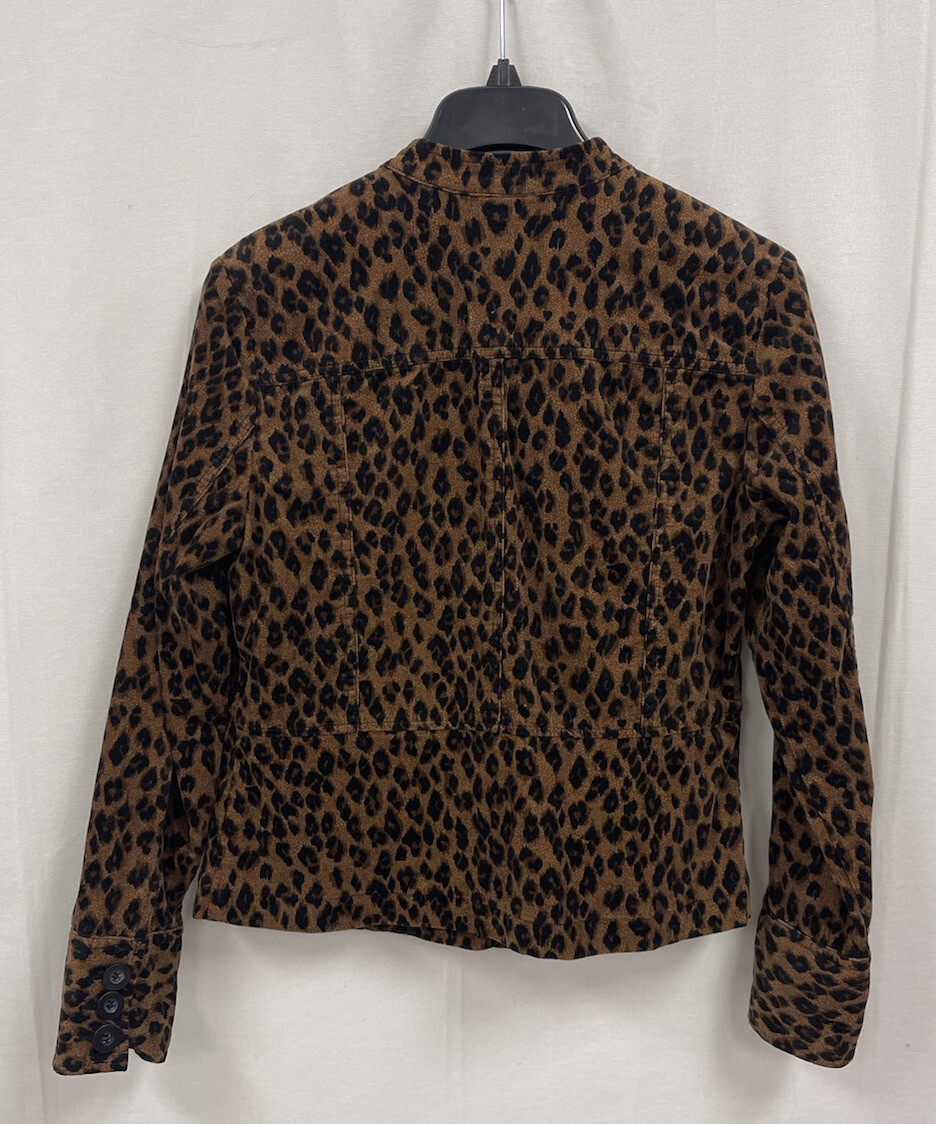 Charter Club Leopard Print Button Up Basic Jacket… - image 6