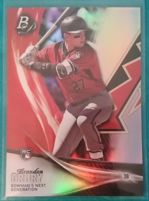 2016 BOWMAN PLATINUM NEXT GENERATION BRANDON DRURY ROOKIE #NG-2 DIAMONDBACKS RC