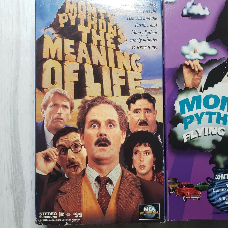 Monty Python's Flying Circus Lumberjack Song & The Meaning of Live VHS Lot of 2  - Image 3 of 4