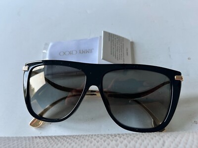 Jimmy Choo Black Gold Browline Ladies Sunglasses SUVI/S 807/FQ 58