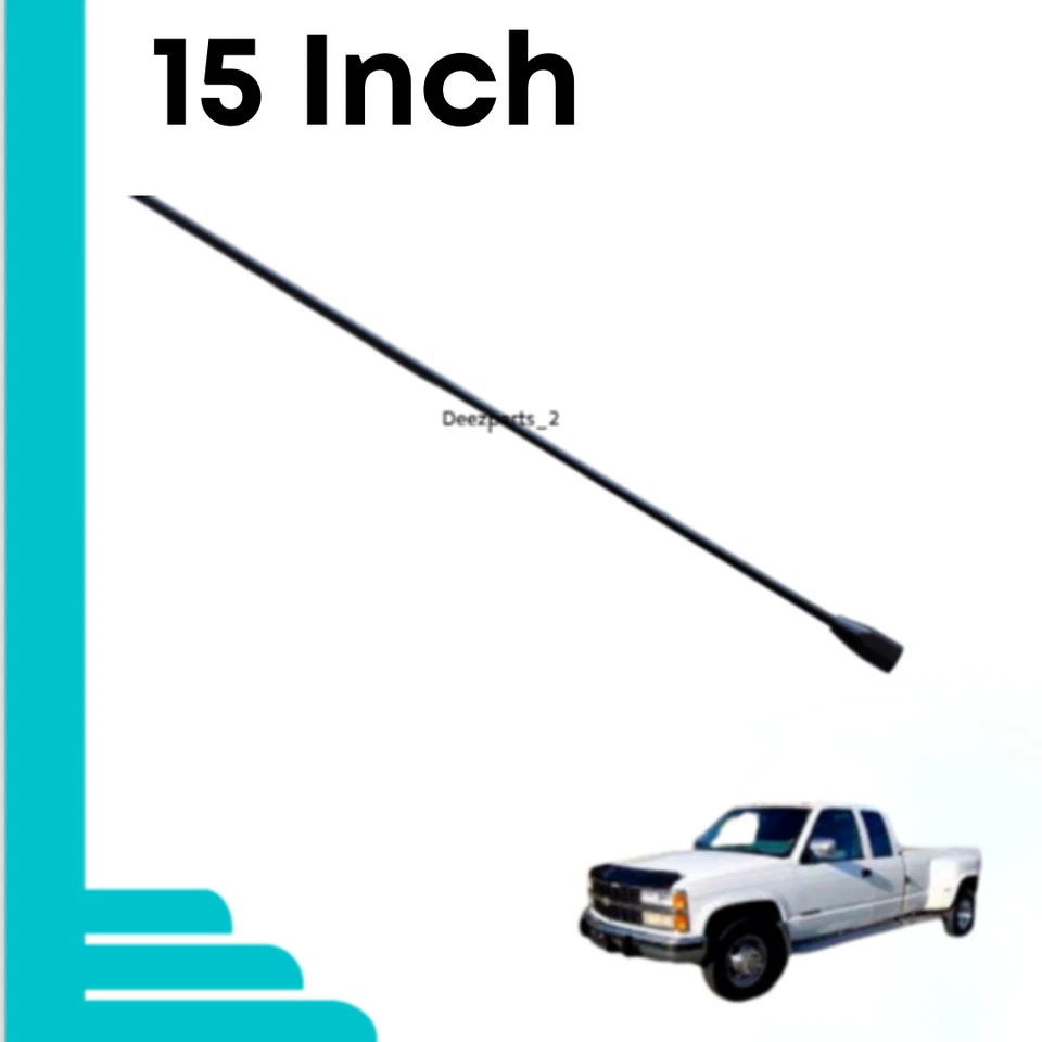 Antena 15" negra para camioneta GMC G1500 G2500 G3500 1992-1996 hembra Foto 3 de 4