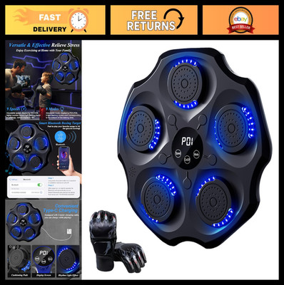 Smart Bluetooth Music Punching Machine - Wall Mounted Boxing Target, 9 Modes & G