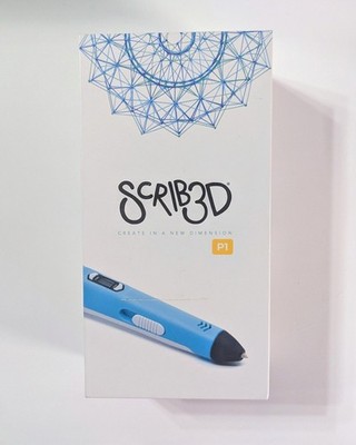 SCRIB3D P1 3D Printing Pen SEALED 3 Color PLA Filament Project Guide LCD Screen