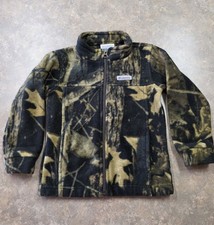 COLUMBIA YOUTH BOY SIZE 4 CAMO FLEECE FULL ZIP UP JACKET